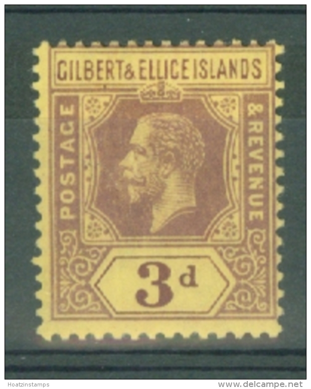 Gilbert &amp; Ellice Islands: 1912/24   KGV   SG16   3d    MH - Islas Gilbert Y Ellice (...-1979)