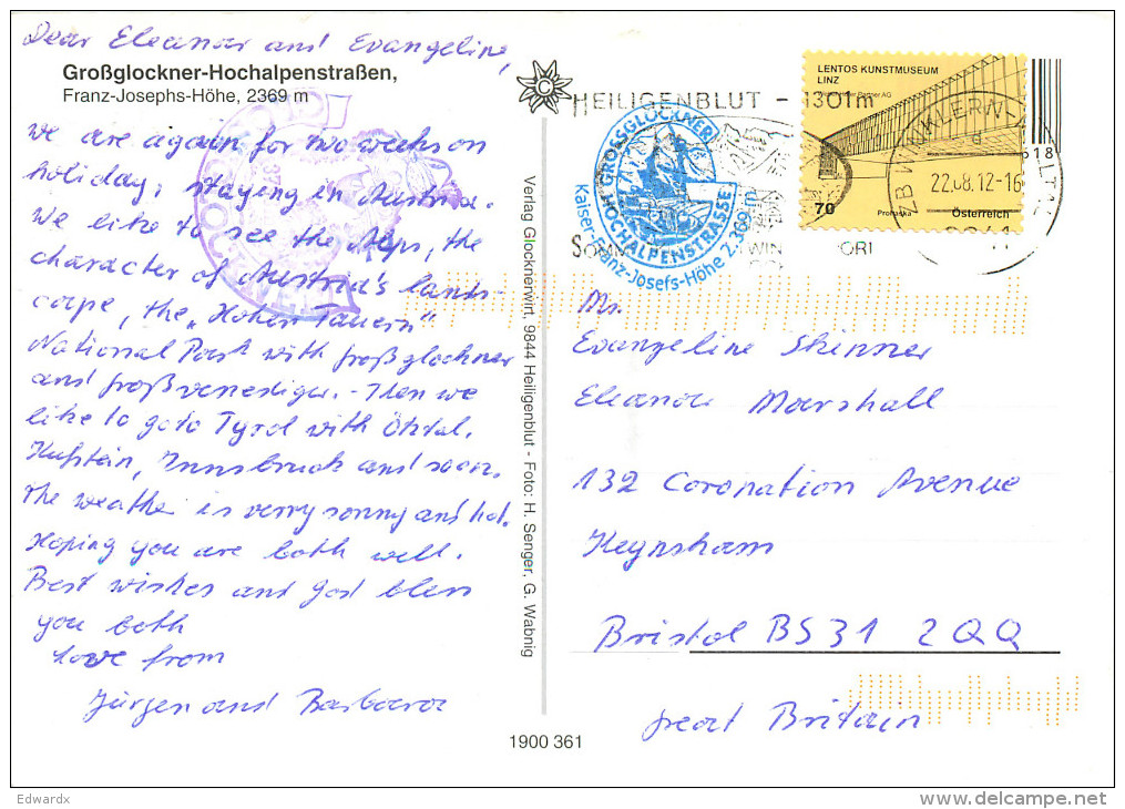 Grossglockner, Hochalpenstrasse, Karnten, Austria Postcard Posted 2012 Stamp - Other & Unclassified