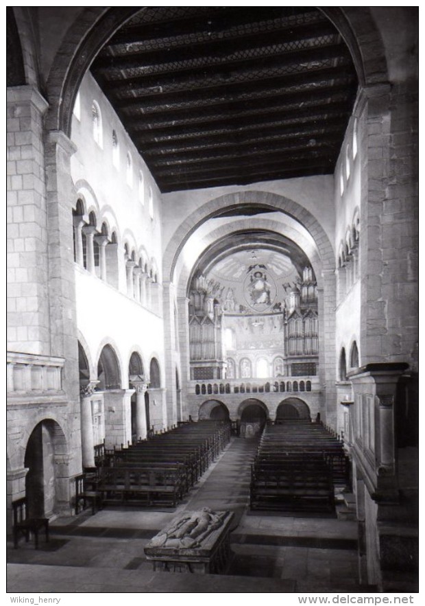 Quedlinburg Gernrode - S/w Stiftskirche Orgelblick     Bildkarte - Quedlinburg