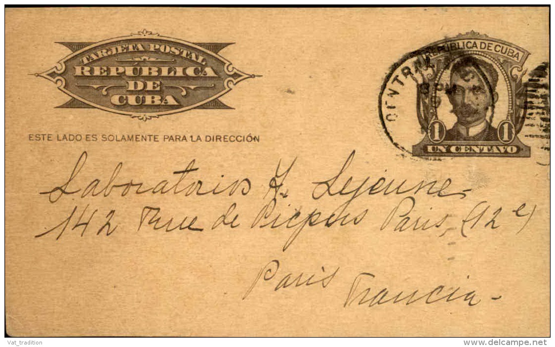 CUBA - Entier Postal Pour Paris En 1934 - A Voir - L  3704 - Lettres & Documents