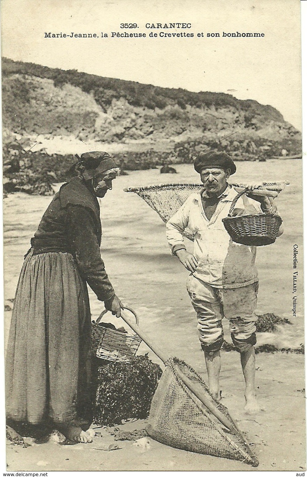 CARANTEC, Marie Jeanne, La Pêcheuse De Crevettes Et Son Bonhomme - Carantec