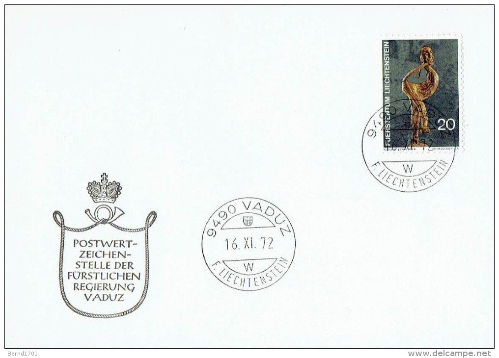 Liechtenstein - Karte Gestempelt / Card Used (N858) - Briefe U. Dokumente
