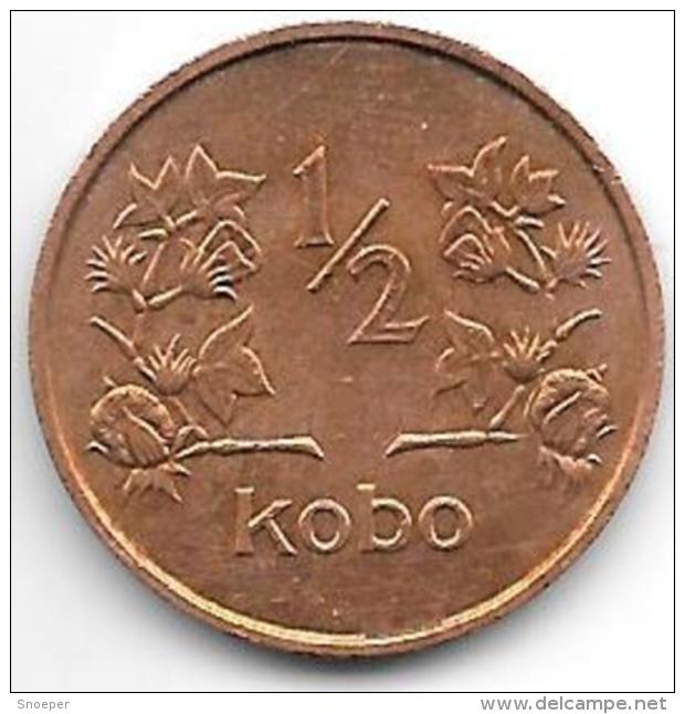 *nigeria 1/2  Kobo 1973 Km 7 - Nigeria