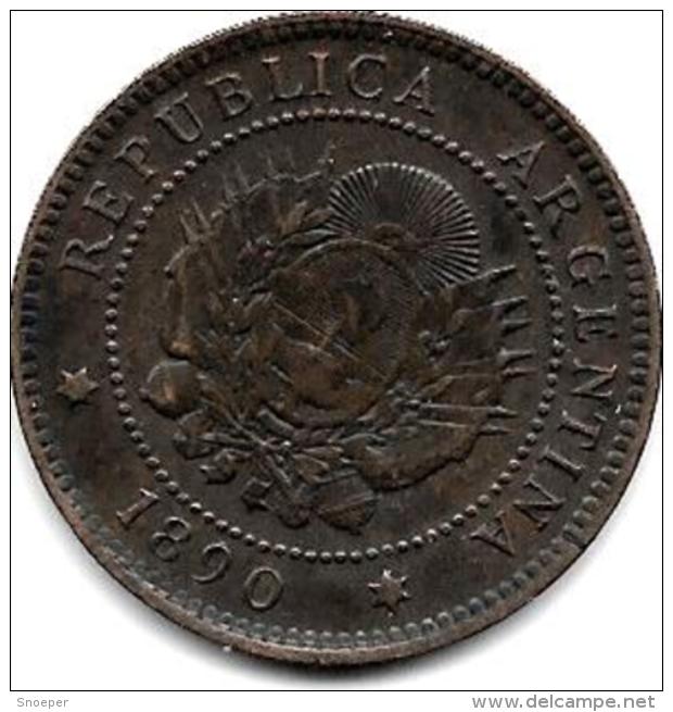 Argentina 1 Centavo 1890  Km 7  Vf - Argentine