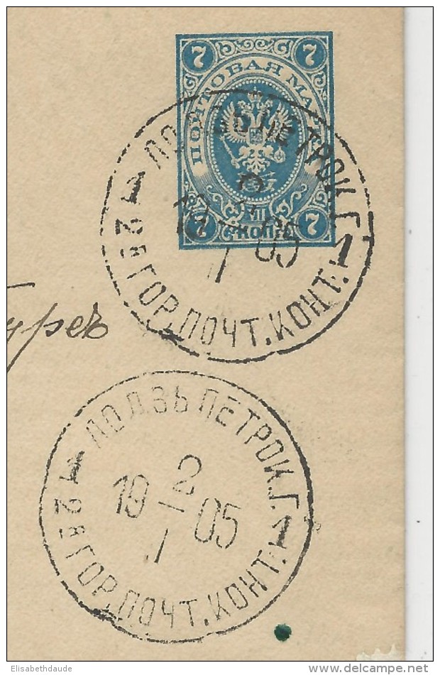 POLOGNE ADMINISTRATION RUSSE - 1906 - ENVELOPPE ENTIER De LODZ Pour GRENOBLE - Briefe U. Dokumente