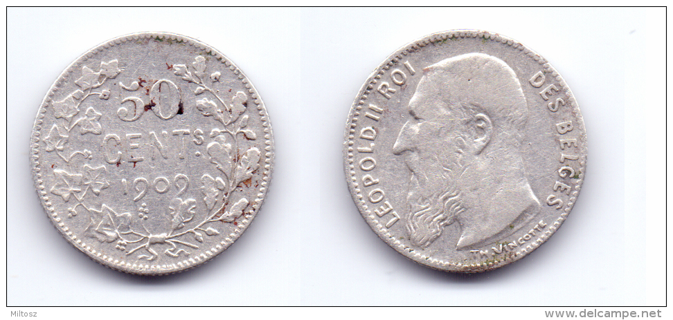 Belgium 50 Centimes 1909 (legend In French) - 50 Cents