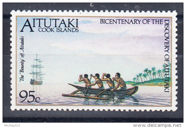Timbre Neuf** De 1989--N°Yvert  484** - Aitutaki