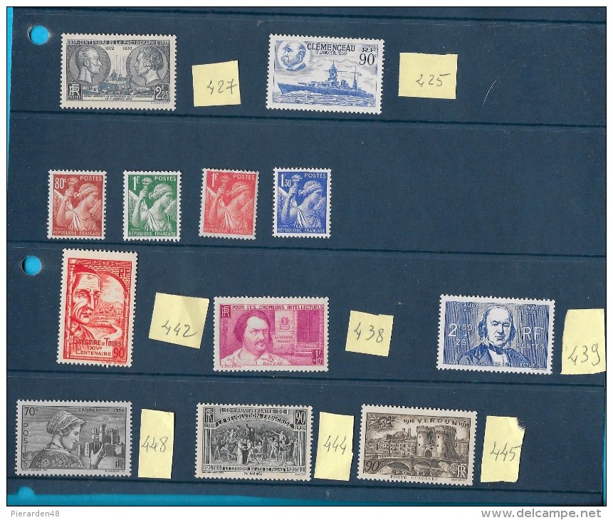 1939-12 Timbres Certin On Une Grande Côte - ....-1939