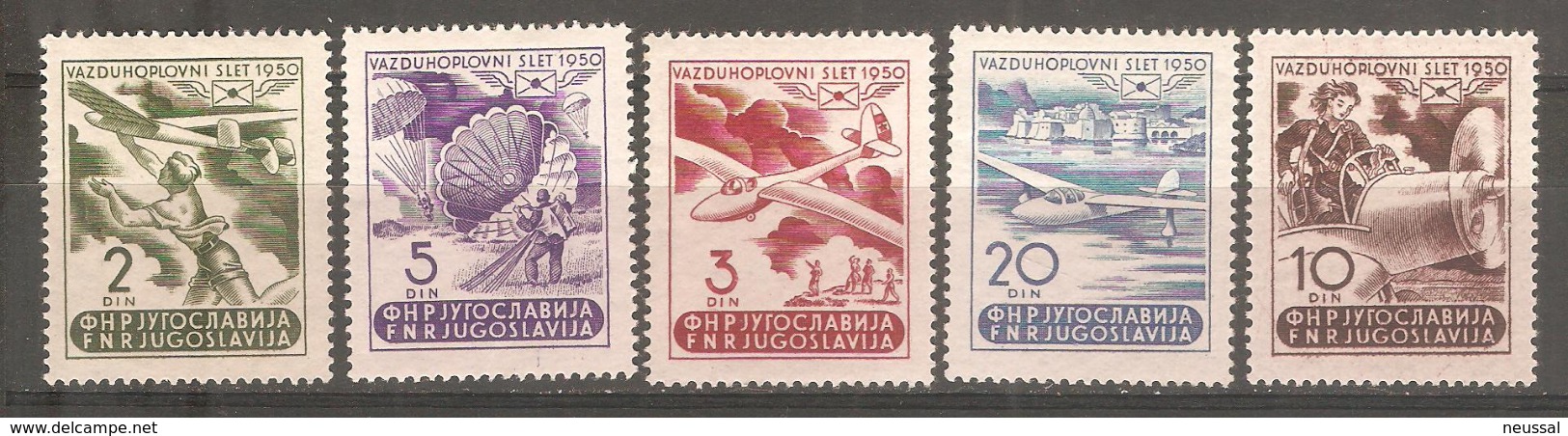 Serie Nº A-27/31 Yugoslavia - Luftpost