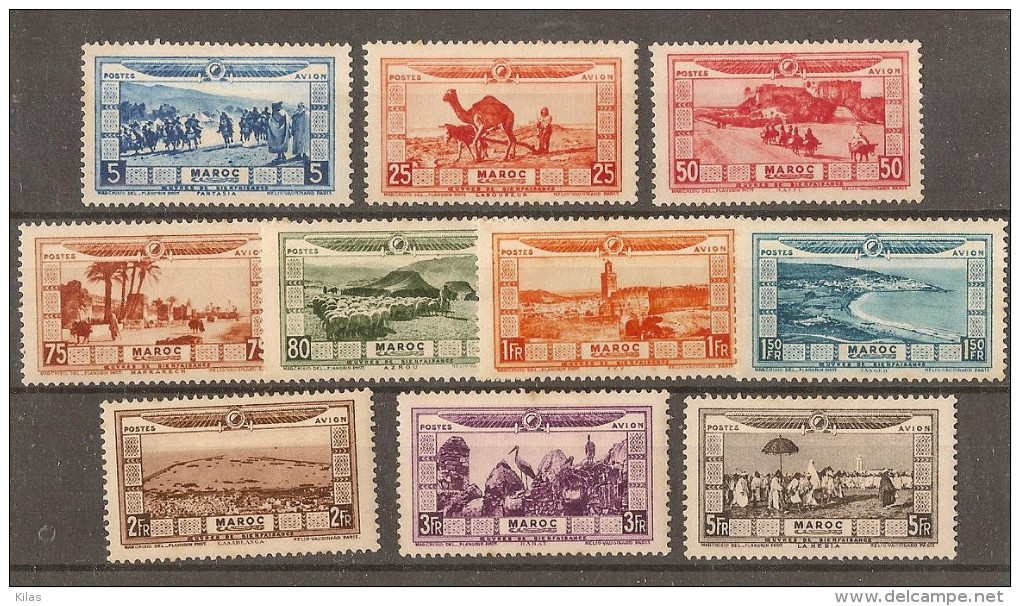 MORROCO 1928, Airmail Definitives - Aéreo