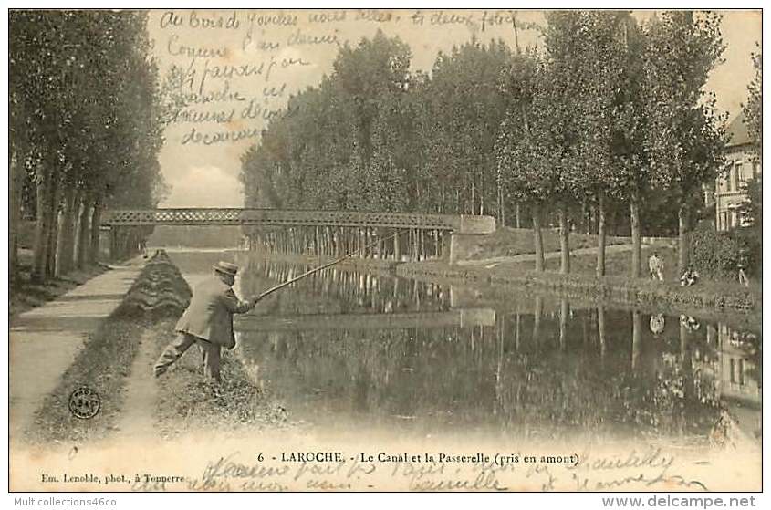 89 - 031016 - LAROCHE - Le Canal Et La Passerelle (pris En Amont) Pêcheur - Laroche Saint Cydroine