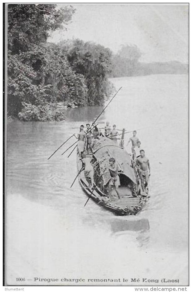 CPA LAOS Asie Indochine Non Circulé Pirogue - Laos