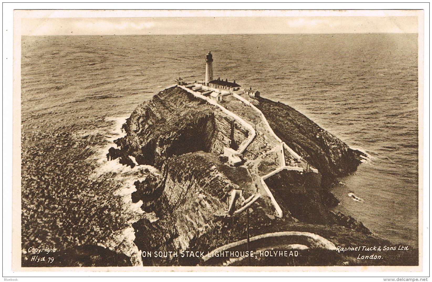 RB 1119 - Unlisted Raphael Tuck Postcard South Stack Lighthouse Holyhead - Anglesey Wales - Anglesey