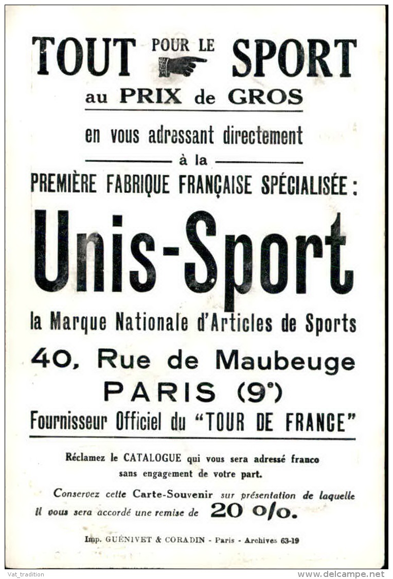 CYCLISME - Carte Postale Publicitaire Du Coureur Paul Chocque  - A Voir - L  3878 - Radsport