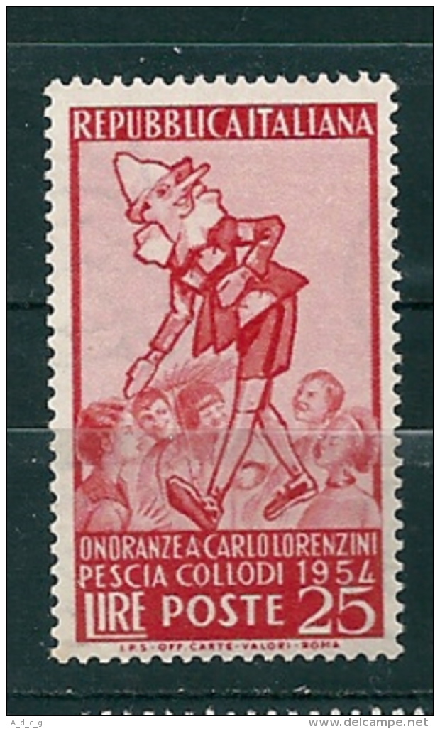 1954 LORENZINI COLLODI PINOCCHIO  25 Lire   NUOVO MNH - 1946-60: Nuovi