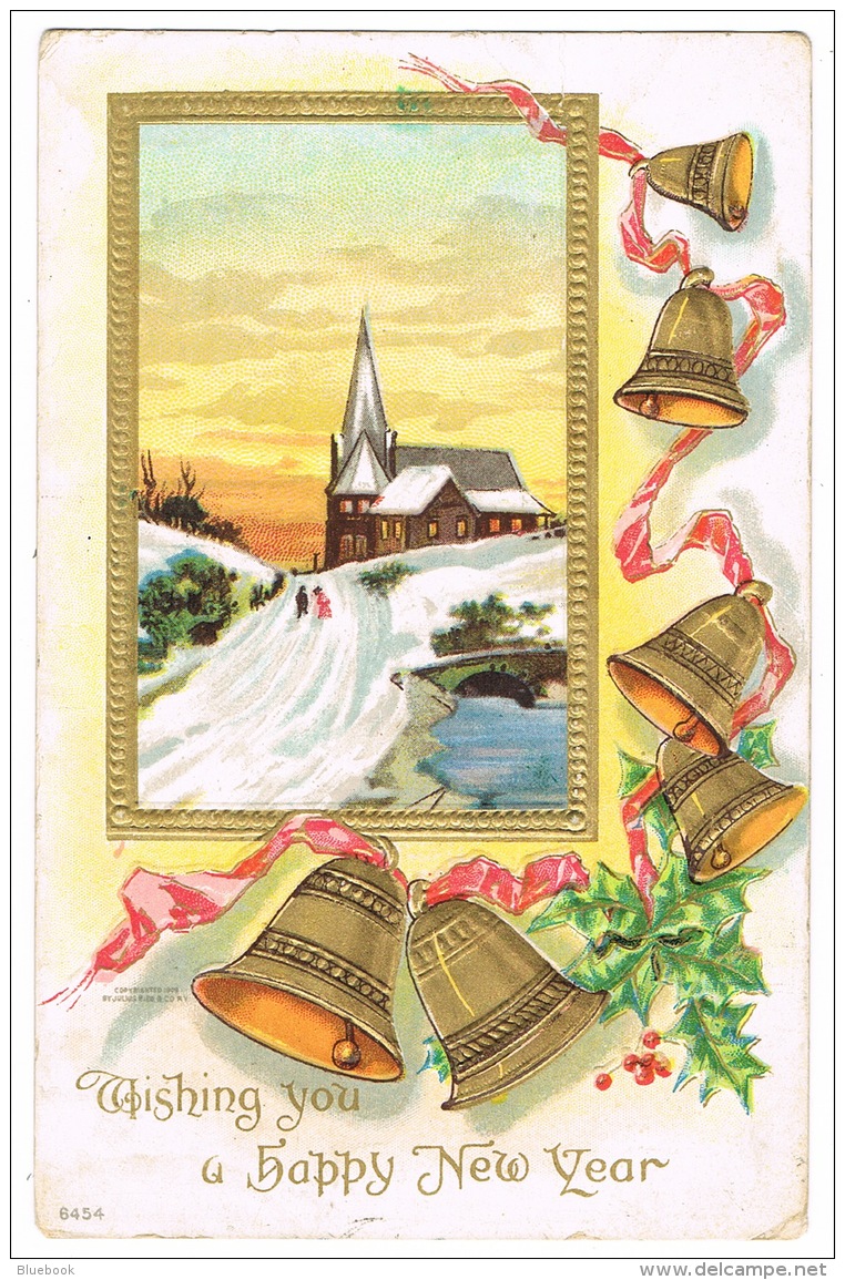 RB 1121 -  Early Canada Christmas Postcard - Good Small Town - Bassano Alberta Postmark - Lettres & Documents