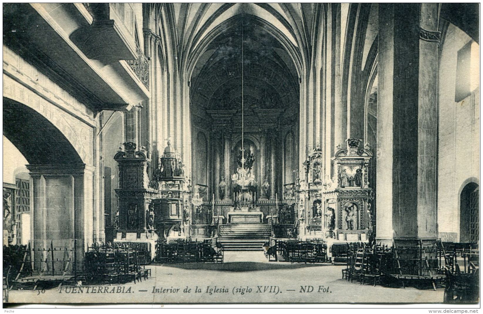 N°51335 -cpa Fuenterrabia -interior De La Iglesia- - Autres & Non Classés