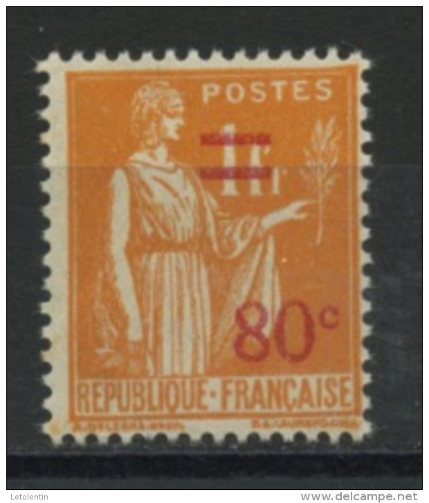 FRANCE -  80c/1f ORANGE TYPE PAIX - N° Yvert 359** - 1932-39 Paix