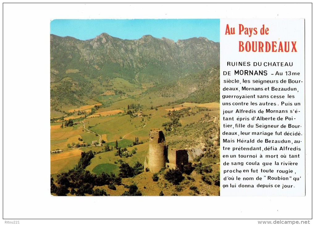 Cpsm - 26. BOURDEAUX . Tour De Mornans . CELLARD D. 418 - Ruines - Sonstige & Ohne Zuordnung