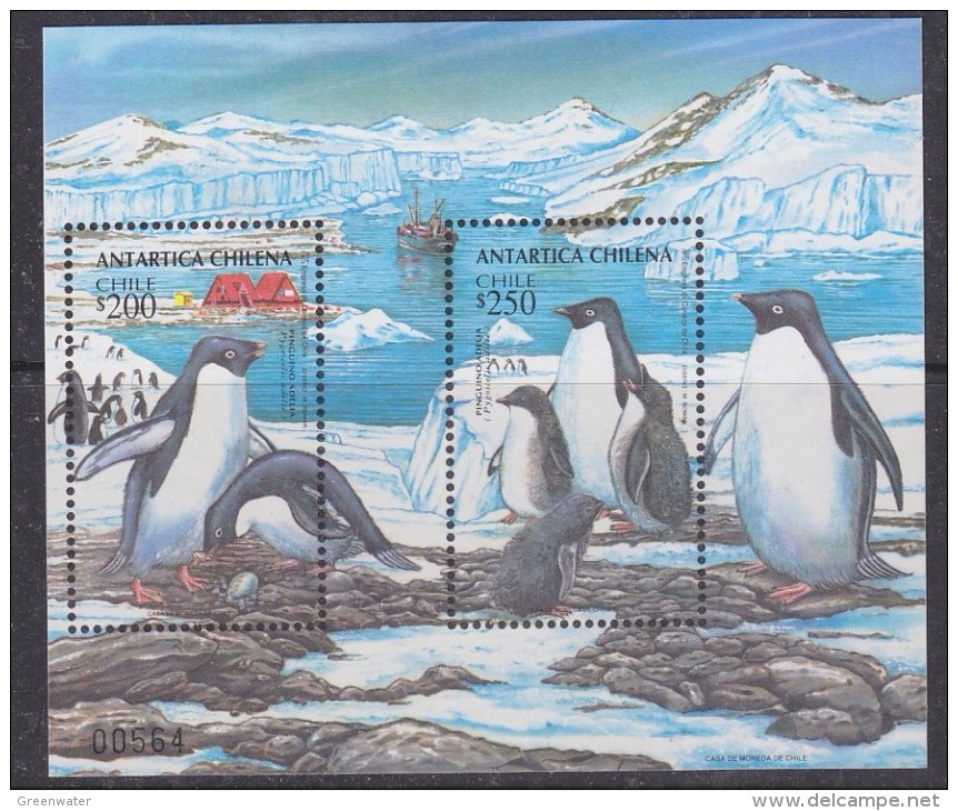 Chile 1993 Antarctica / Penguins M/s  ** Mnh (32611A) - Chili