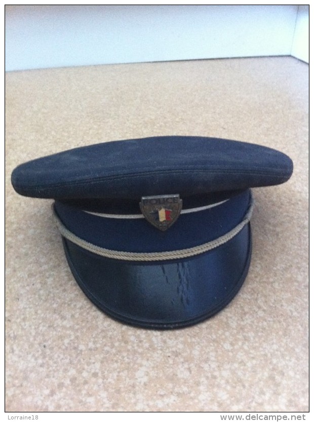 Casquette   Police  Nationale   ( Années 80 ) - Polizia