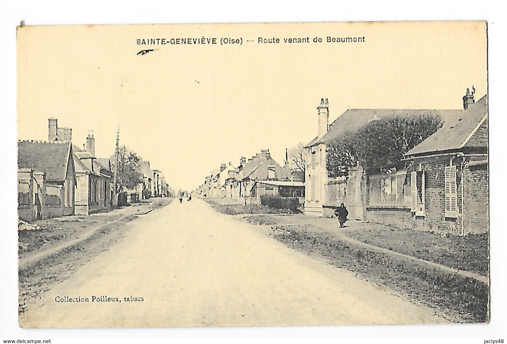 SAINTE GENEVIEVE  (cpa 60)  Route Venant De Beaumont -       - L 1 - Sainte-Geneviève