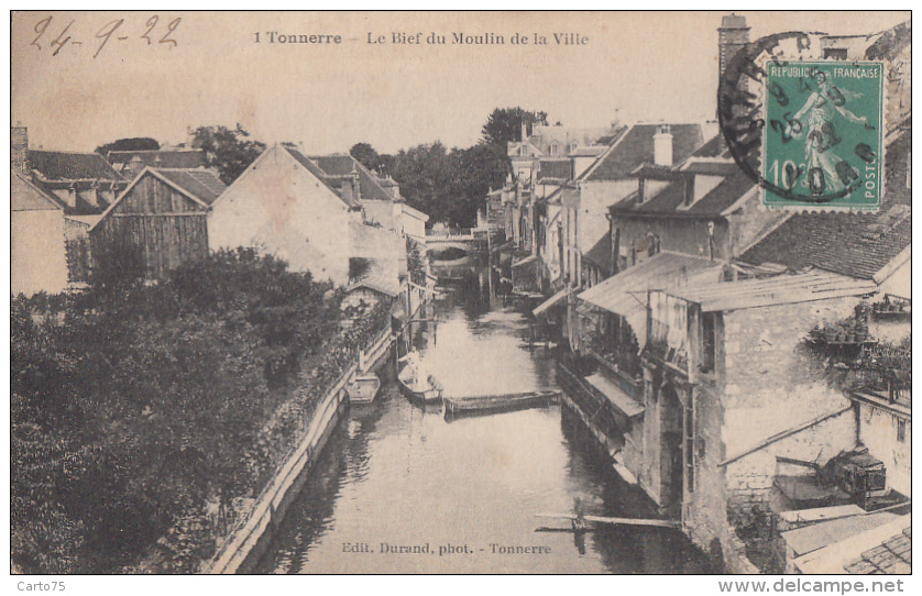 Tonnerre 89 - Le Bief Du Moulin De La Ville - 1922 - Tonnerre