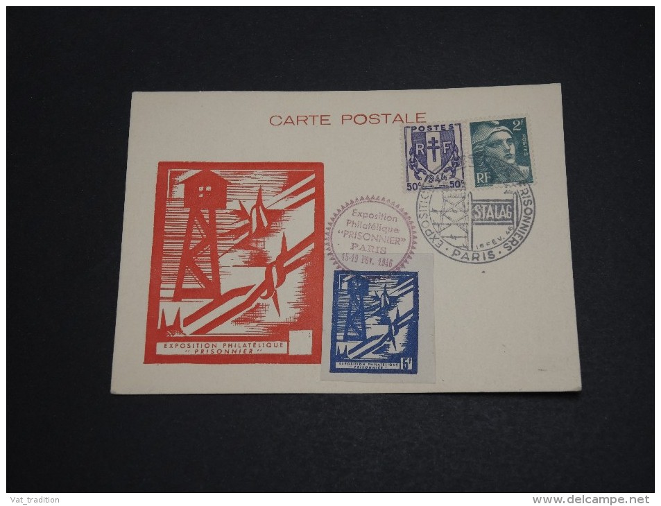 FRANCE - Vignette Sur Enveloppe Du Salon Des Prisonniers En 1946 - A Voir - L  3957 - Lettere