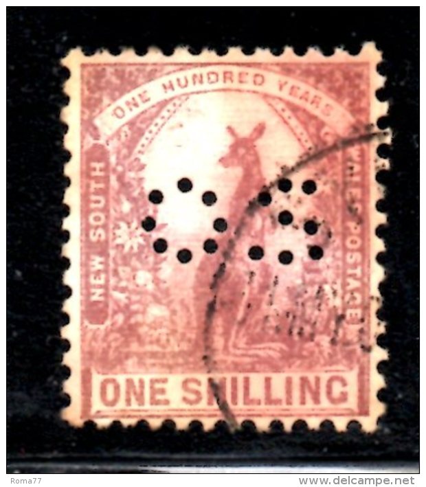 T768 - NEW SOUTH WALES 1905 , SERVIZIO OS Filigrana Corona Su A Capovolta . Usato - Used Stamps