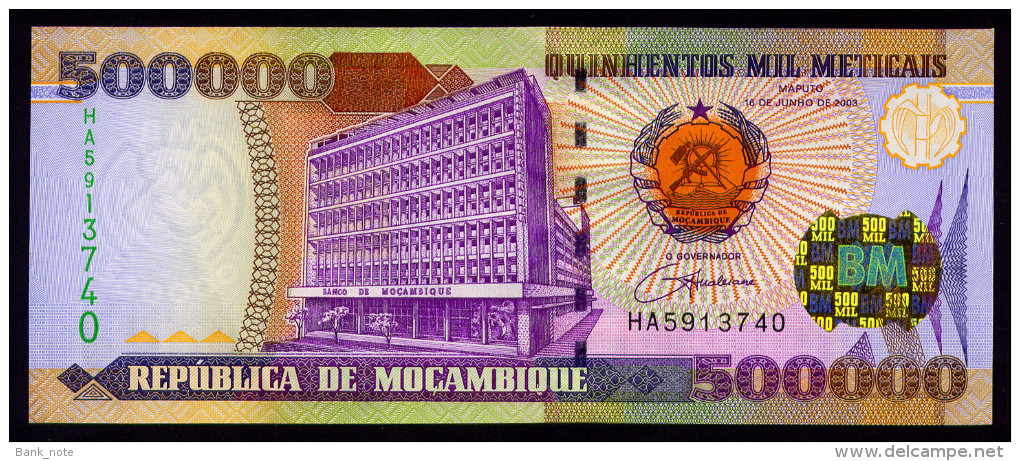 MOZAMBIQUE 500000 METICAIS 2003 Pick 142 Unc - Mozambico