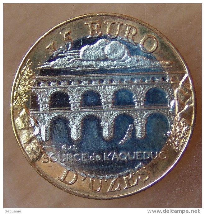 1,5 Euro Source De L´Aqueduc DE L´UZES  Tour Fenestrelle 1997 Bicolore - Euro Van De Steden