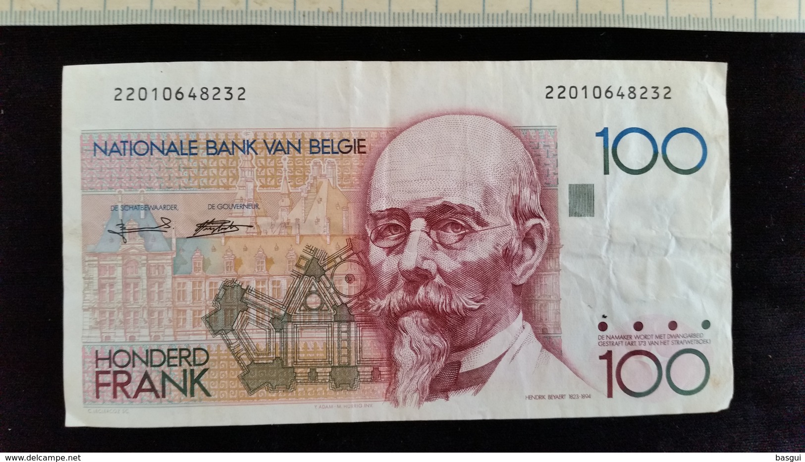Billet De 100 Francs Belgique, - 100 Francs
