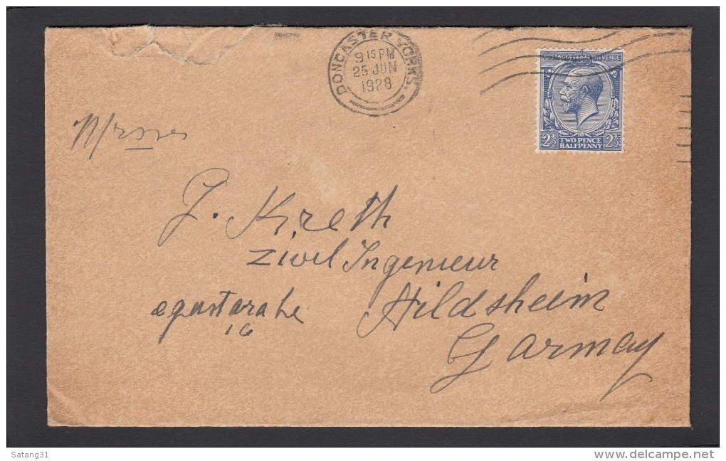 LETTRE DE DONCASTER YORK  POUR L'ALLEMAGNE,1928. - Lettres & Documents