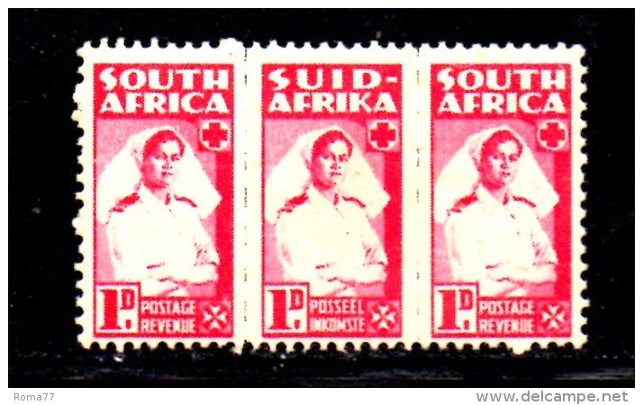 T778 - SOUTH AFRICA 1942 , Gibbons N. 98 : Triplet Nuova * - Usati