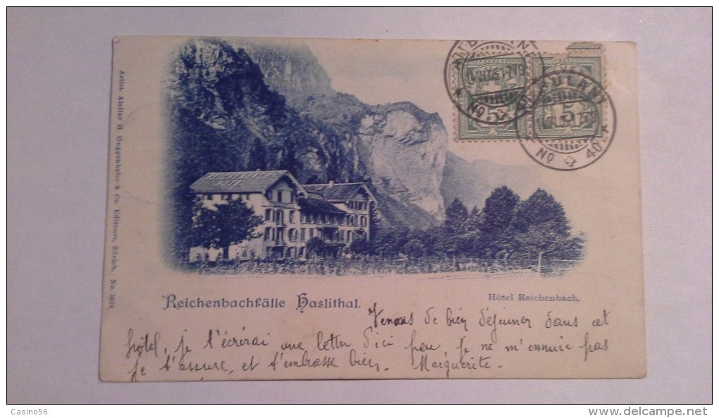 Cpa Suisse Cachet Ambulant Hotel Reichenbach - Reichenbach Im Kandertal