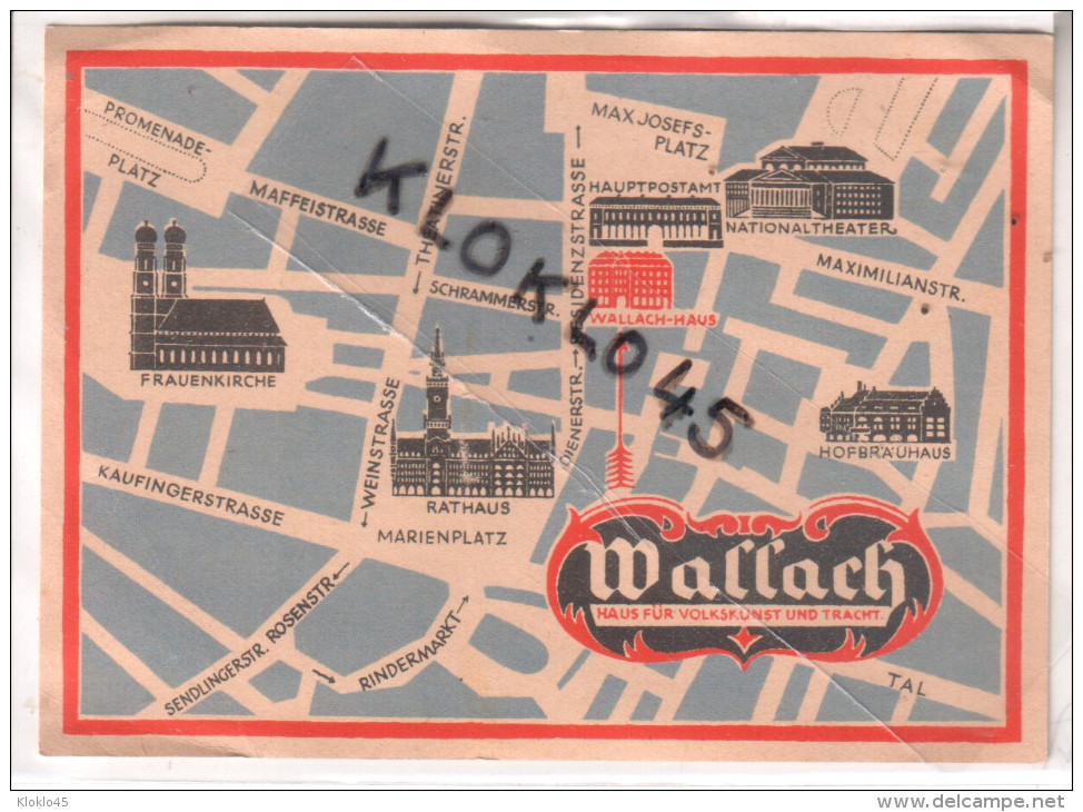 Allemagne - Wallach HAUS FUR VOLKSKUNST UND TRAACHT. - Plan De La Ville Avec  Rues Et Monuments - CPA - Wolfach