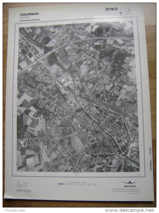 GRAND PHOTO VUE AERIENNE 66 Cm X 48 Cm De 1979  TOURNAI TOURNAY 37/6/2 - Cartes Topographiques