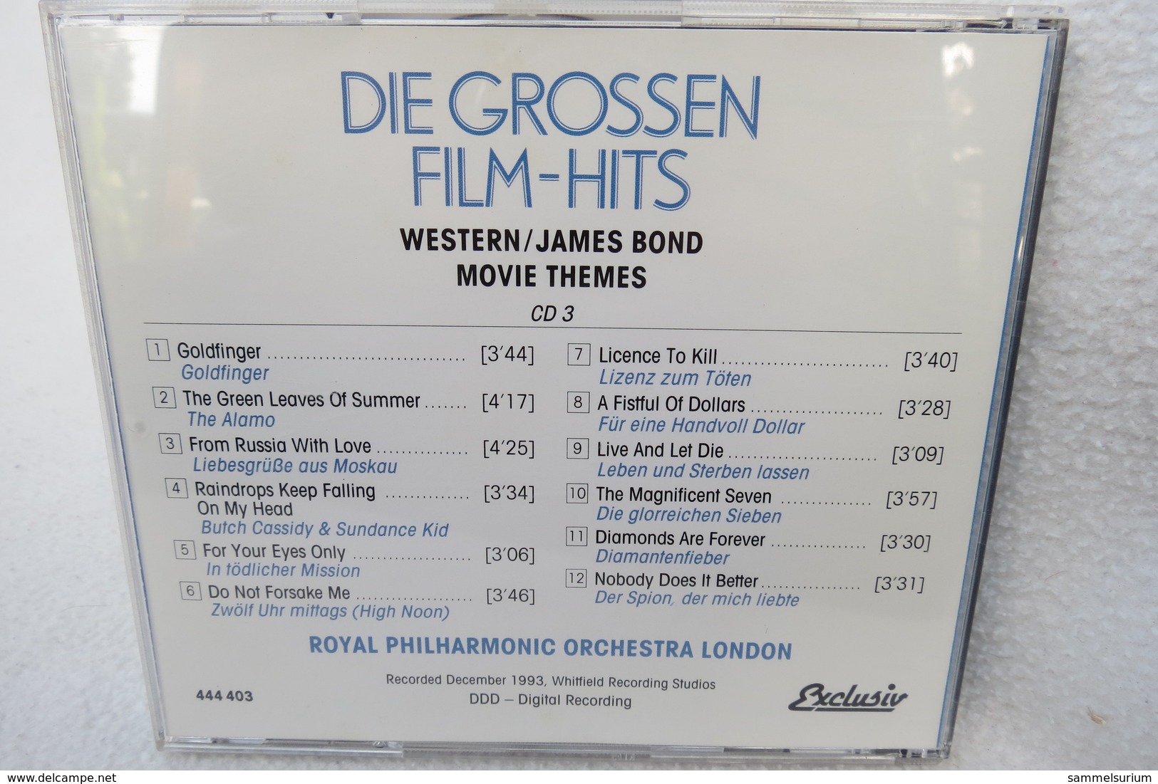 CD &quot;Die Grossen Film-Hits&quot; Western / James Bond Movie Themes, Royal Philharmonic Orchestra London - Filmmusik