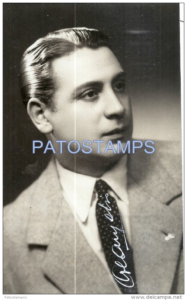 58624 ARGENTINA ARTISTA ALFREDO ANGELIS 1910 - 1922 SINGER CANTANTE TANGO AUTOGRAFO PHOTO NO POSTAL TYPE POSTCARD - Artiesten