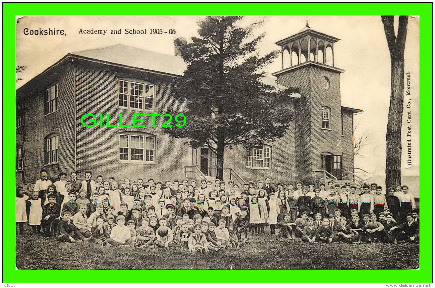 COOKSHIRE, QUÉBEC - ACADEMY & SCHOOL STUDENTS 1905-1906 - ILLUSTRATED POST CARD CO - - Autres & Non Classés