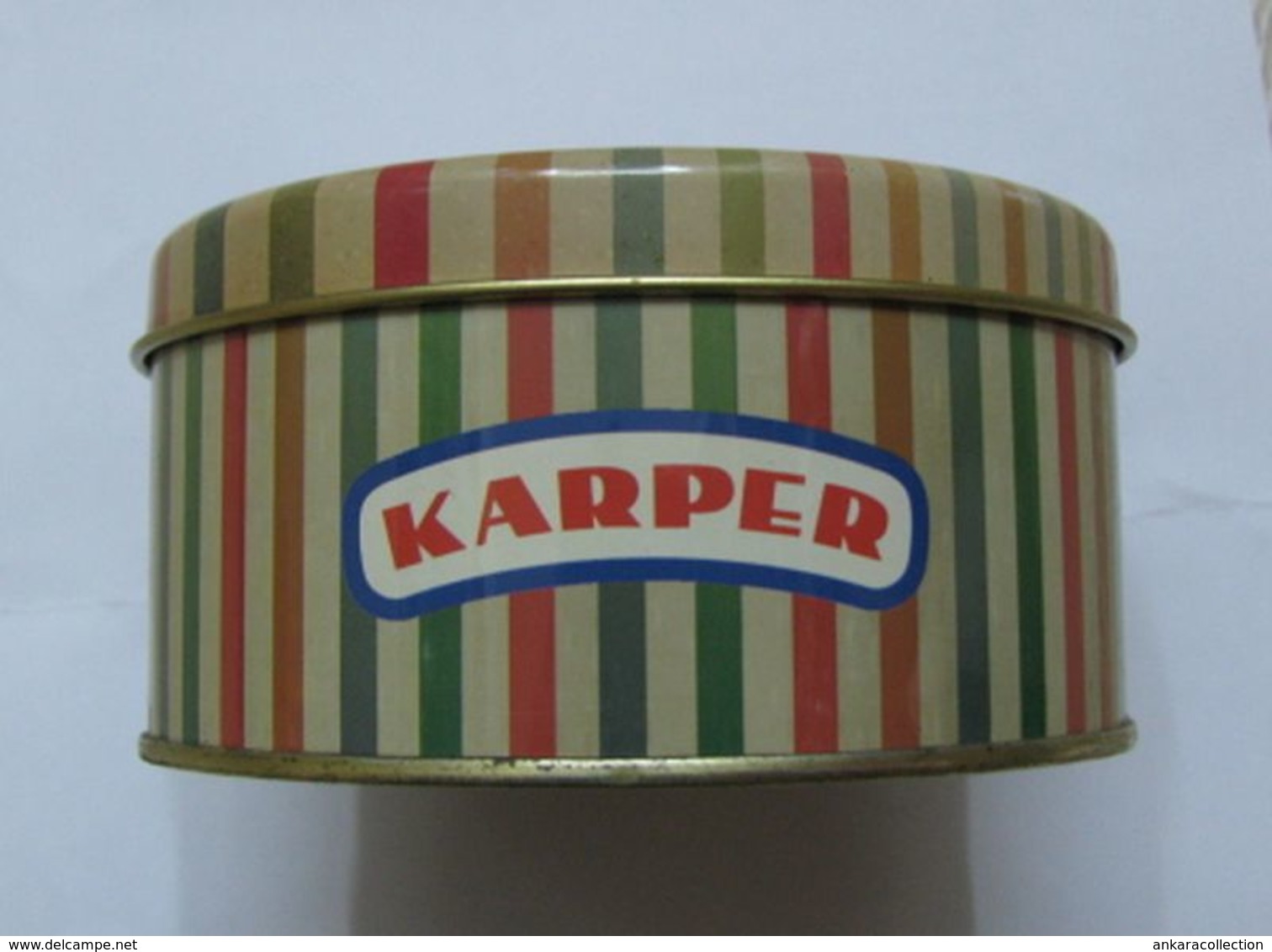 AC - KARPER TRIANGLE - TRIANGULAR CHEESE EMPTY TIN BOX - Baseball-Caps