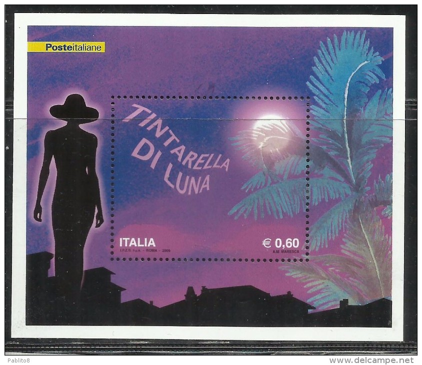 ITALIA REPUBBLICA ITALY REPUBLIC 2009 TINTARELLA DI LUNA BLOCCO FOGLIETTO BLOCK SOUVENIR SHEET MNH - Blocchi & Foglietti