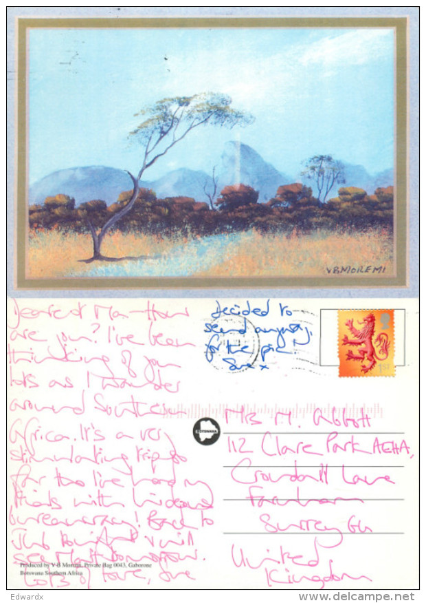 Landscape, Botswana Postcard Posted 2002 Stamp - Botswana