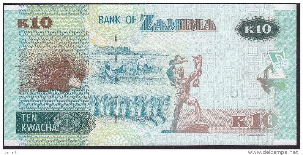 Zambia 10 Kwacha 2012 P51a UNC - Zambia