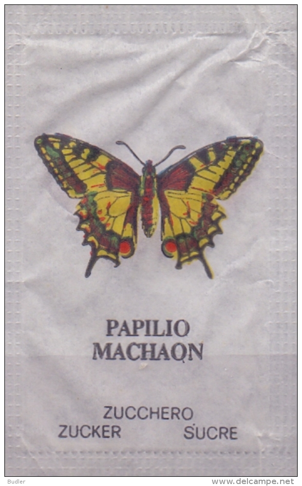 SWITZERLAND : Sachet De Sucre/Sugar Oackage : VLINDER,PAPILLON,BUTTERFLY,   ## Papilio Machaon ## ## Vanessa Io ## - Sucres