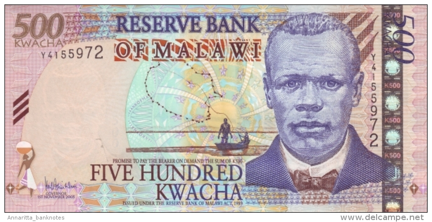 MALAWI 500 KWACHA 2005 P-56a UNC  [ MW148b ] - Malawi