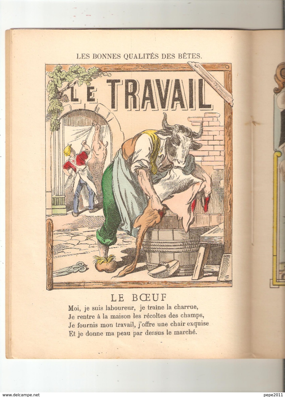 Livre Enfants (19ème) LES BONNES QUALITES DES BETES Textes Et Illustrations De GILBERT Imagerie D'Epinal - 1801-1900