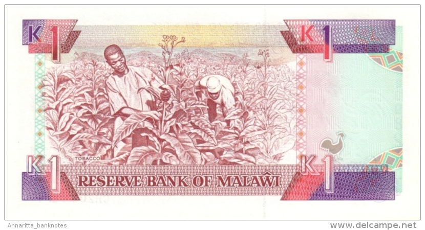 MALAWI 1 KWACHA 1992 P-23b UNC [MW123b] - Malawi
