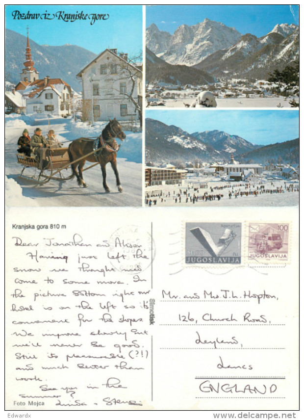 Kranjska Gora, Slovenia Postcard Posted 1987 Stamp - Slovenia