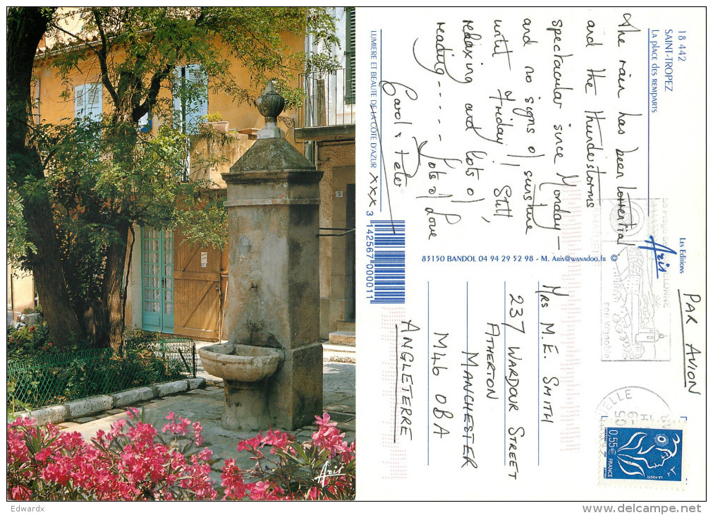 Place Des Remparts, Saint-Tropez, Var, France Postcard Posted 2005 Stamp - Saint-Tropez